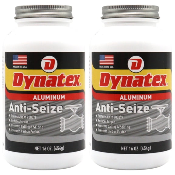 Dynatex Aluminum Anti-Seize 16 oz Can - General Purpose, Prevents Galling Seizing Corrosion, High Heat & Pressure Resistant, Aluminum & Graphite (2-Pack)