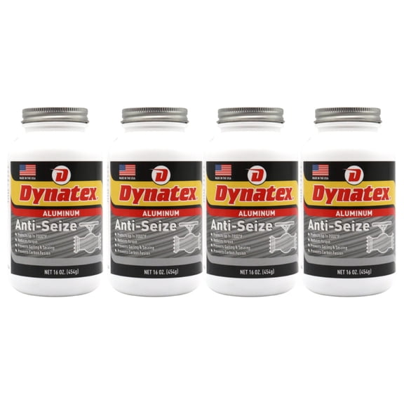 Dynatex Aluminum Anti-Seize 16 oz Can - General Purpose, Prevents Galling Seizing Corrosion, High Heat & Pressure Resistant, Aluminum & Graphite (4-Pack)