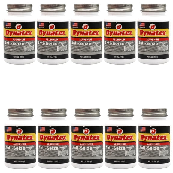 Dynatex Aluminum Anti-Seize 4 oz Can - General Purpose, Prevents Galling Seizing Corrosion, High Heat & Pressure Resistant, Aluminum & Graphite (10-Pack)