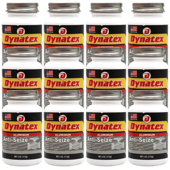 Dynatex Aluminum Anti-Seize 4 oz Can - General Purpose, Prevents Galling Seizing Corrosion, High Heat & Pressure Resistant, Aluminum & Graphite (12-Pack)