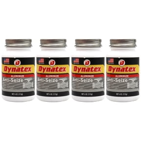 Dynatex Aluminum Anti-Seize 4 oz Can - General Purpose, Prevents Galling Seizing Corrosion, High Heat & Pressure Resistant, Aluminum & Graphite (4-Pack)
