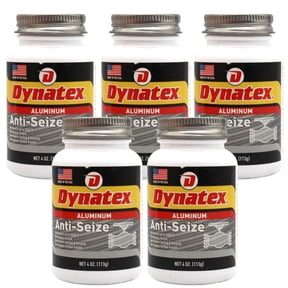 Dynatex Aluminum Anti-Seize 4 oz Can - General Purpose, Prevents Galling Seizing Corrosion, High Heat & Pressure Resistant, Aluminum & Graphite (5-Pack)