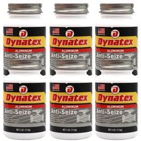 Dynatex Aluminum Anti-Seize 4 oz Can - General Purpose, Prevents Galling Seizing Corrosion, High Heat & Pressure Resistant, Aluminum & Graphite (6-Pack)