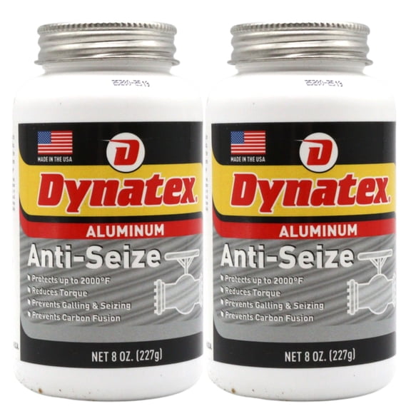 Dynatex Aluminum Anti-Seize 8 oz Can - General Purpose, Prevents Galling Seizing Corrosion, High Heat & Pressure Resistant, Aluminum & Graphite (2-Pack)