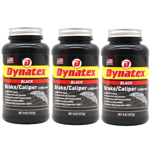 Dynatex Brake & Caliper Lubricant 8 oz Tub - High-Temp Bentone Grease, Graphite Fortified, Anti-Seize & EP Protection, Rust & Corrosion Resistant (3-Pack)