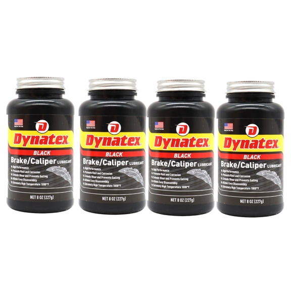 Dynatex Brake & Caliper Lubricant 8 oz Tub - High-Temp Bentone Grease, Graphite Fortified, Anti-Seize & EP Protection, Rust & Corrosion Resistant (4-Pack)