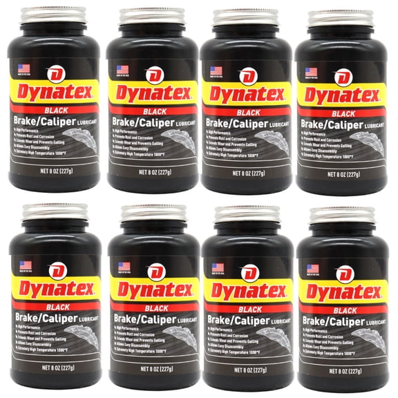 Dynatex Brake & Caliper Lubricant 8 oz Tub - High-Temp Bentone Grease, Graphite Fortified, Anti-Seize & EP Protection, Rust & Corrosion Resistant (8-Pack)