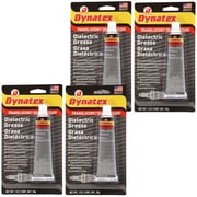 Dynatex Dielectric Grease 1 oz Tube - Silicone-Based, High Temp Vacuum & Water Resistant, Protects Electrical Connections, Non-Hardening 4-Pack
