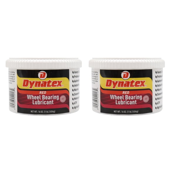 Dynatex Hi-Temp Wheel Bearing Grease 16 oz Tub - Lithium Complex NLGI #2, Dropping Point >500F, High EP & Anti-Wear, Multi-Purpose (2-Pack)