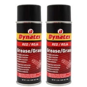 Dynatex Red Grease 12 oz Aerosol Can - Multi-Purpose, Extreme Pressure, 0 F to 400 F, Water Resistant, For Bearings Hinges Hitches Fifth Wheels 2-Pack