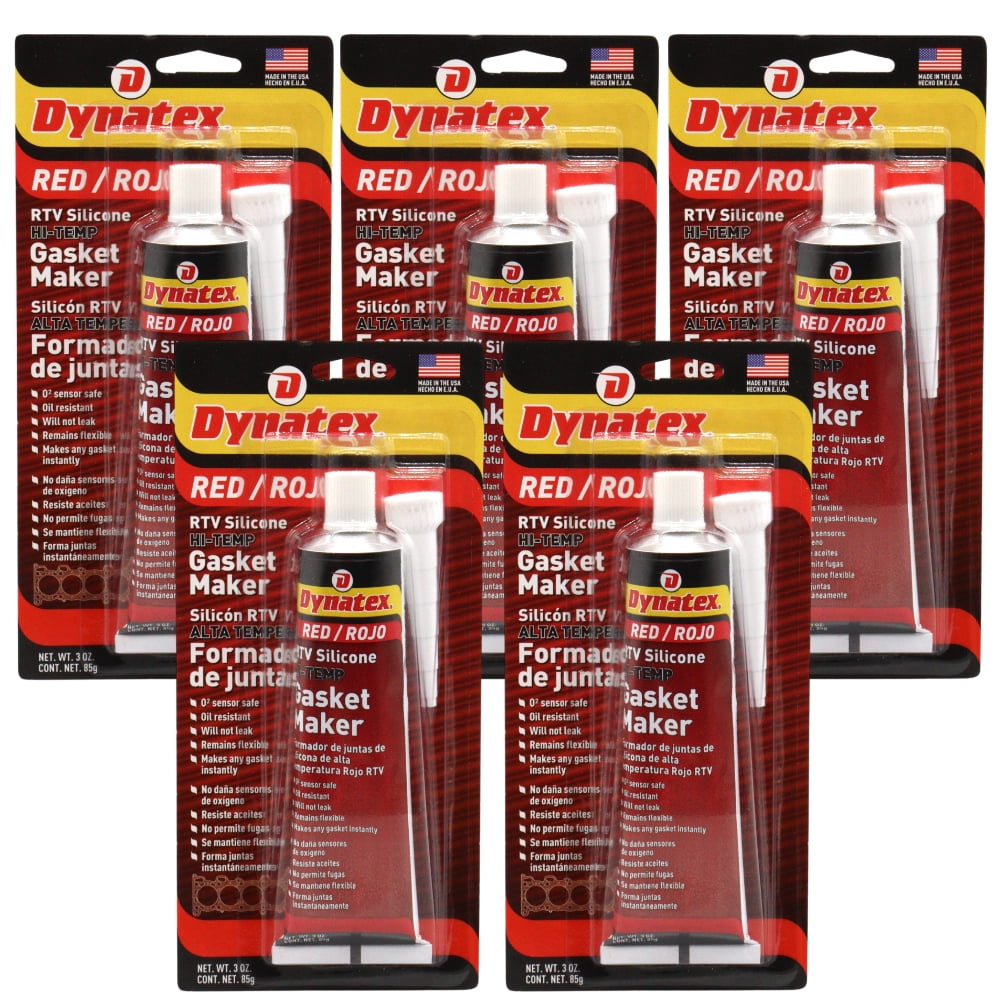 Dynatex Red Hi-Temp RTV Silicone Gasket Maker 3 oz Tube - Oxygen Sensor ...