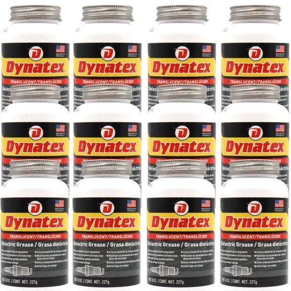 Dynatex Silicone Dielectric Paste 8 oz Tube - High Temp Vacuum & Water Resistant, Protects Electrical Connections, Non-Hardening (12-Pack)