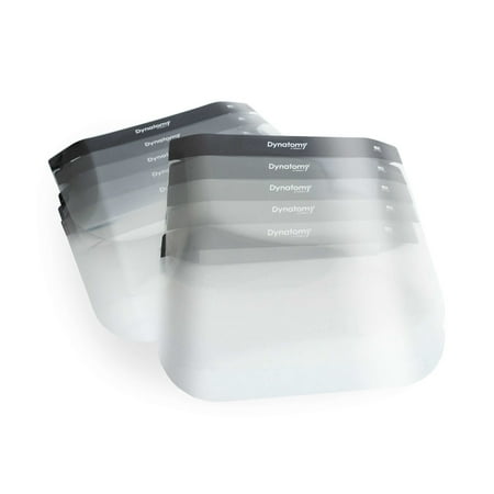 Dynatomy Face Shields, 10-pack, Full Coverage PPE by D'Addario (DFSM-1-10)