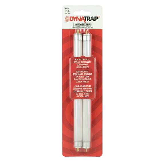 Dynatrap 6-Watt Fluorescent UV Bulbs for Outdoor Insect Trap - 2 Pack