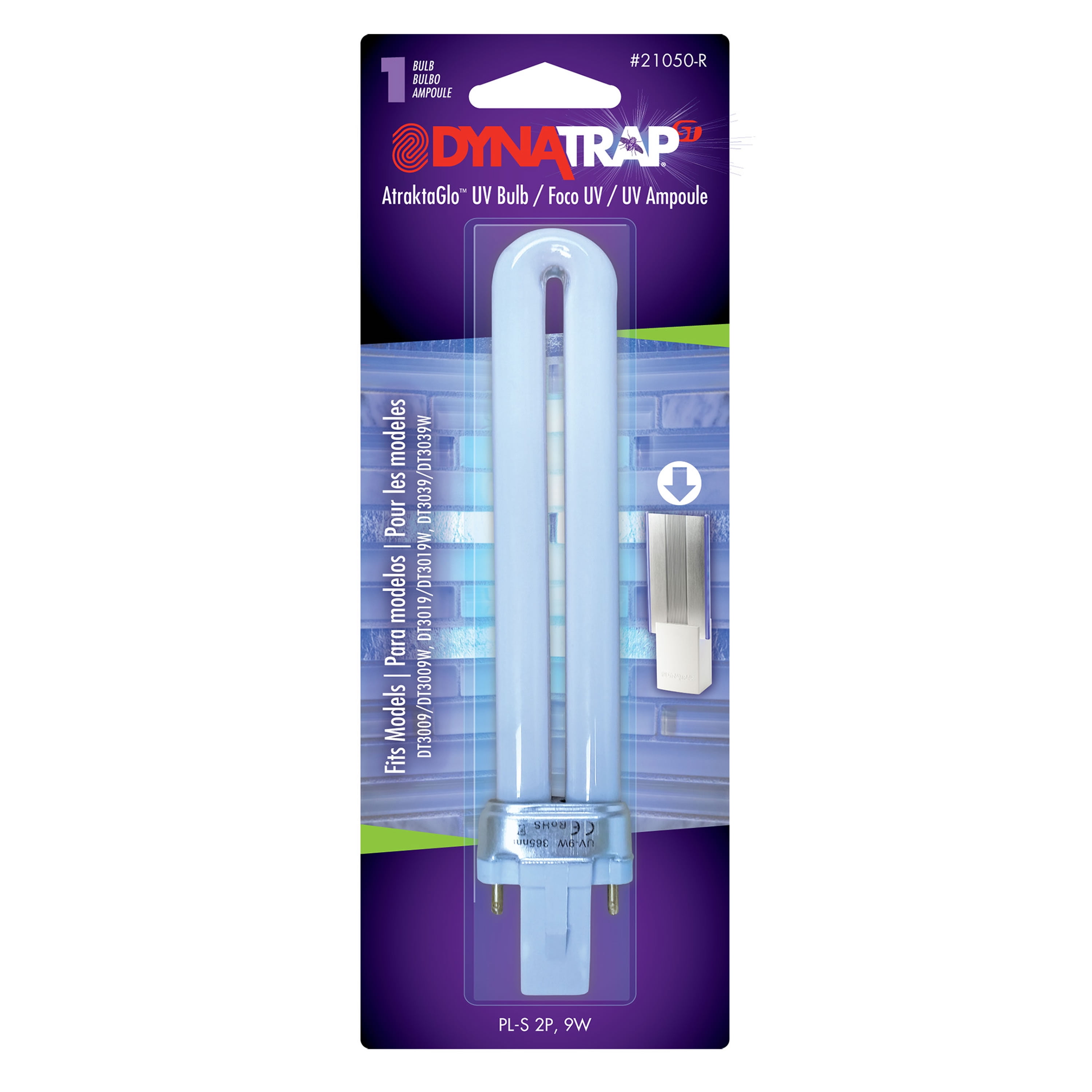 Dynatrap Indoor Insect Trap 9-Watt AtrakaGlo UV Replacement Bulb - 1 Bulb 