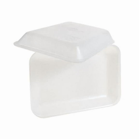 Dyne-A-Pak 2010020W00 2 White Foam Meat Tray - Case of 500
