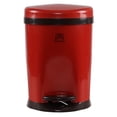 thumbnail image 1 of DynkoNA 1-Pack Plastic Step Garbage Can, Small Trash Can with Lid, Red, 1 of 6