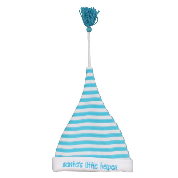 Dyno 8" Blue and White "Santa"s Little Helper" Baby Christmas Santa Hat with Tassel