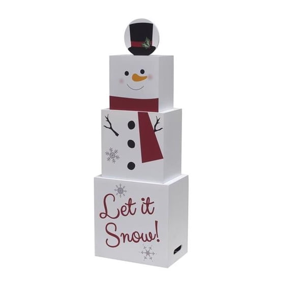Dyno 9086535 32 in. Porch Sign Holiday Versatile Stacking Boxes - Pack of 4