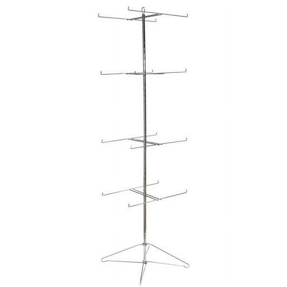 Dyno 9086907 4 Tier 4 Sided Floor Display Steel, Silver