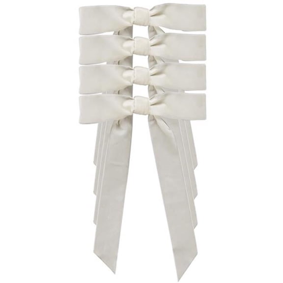 Dyno 9106289 Ivory Christmas Bow, 10 in. - Pack of 12