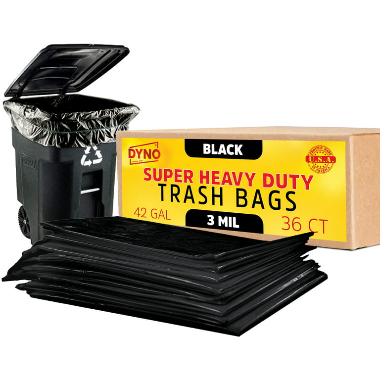 Plasticplace 95-96 Gallon Garbage Can Liners 1.5 Mil Clear Heavy Duty Trash - 25 Count