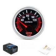Dyno Racing 2 52mm White LED Water Temperature Temp Gauge Meter with Sensor Smoke Face Tint