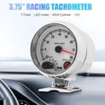 thumbnail image 1 of Dyno Racing 3.75'' Racing Tachometer Gauge Tacho Meter 7 Color LED Shift Light 0-8000 RPM, 1 of 8