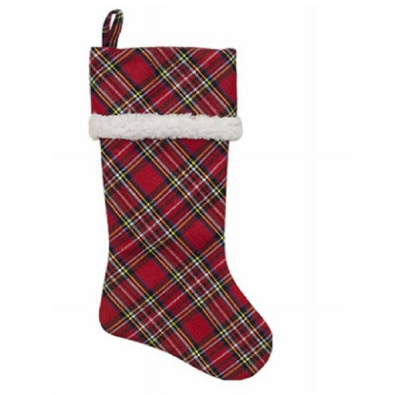 Dyno Seasonal Solutions 274679 20 in. Red Plaid Stocking