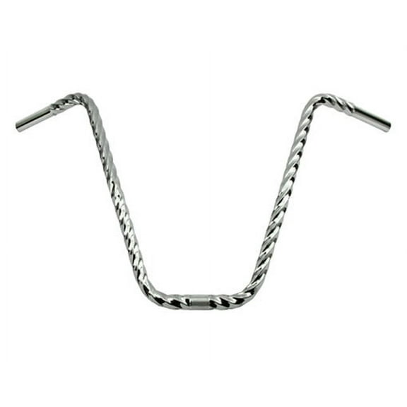 Dyno Square Twisted Handlebar 16" 25.4mm Chrome. Bike handle bar, bicycle handle bar, lowrider handle bar, chopper