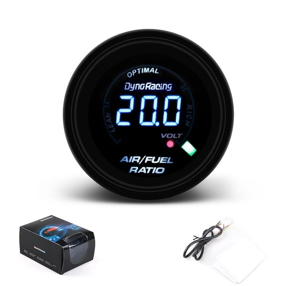Dynoracing 2" 52mm 20 LED Digital Boost Water Temp Oil Temp Oil Press Voltmeter Air Fuel Ratio Tachometer Rpm EGT Temp Gauge