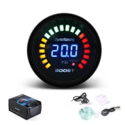 Dynoracing 2 52mm 20 LED Digital Boost Water Temp Oil Temp Oil Press Voltmeter Air Fuel Ratio Tachometer Rpm EGT Temp Gauge