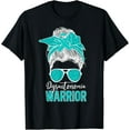 thumbnail image 1 of Dysautonomia Warrior Messy Bun Dysautonomia Awareness T-Shirt mens t shirt，black，women，funny，misfits，men，journey, 1 of 4