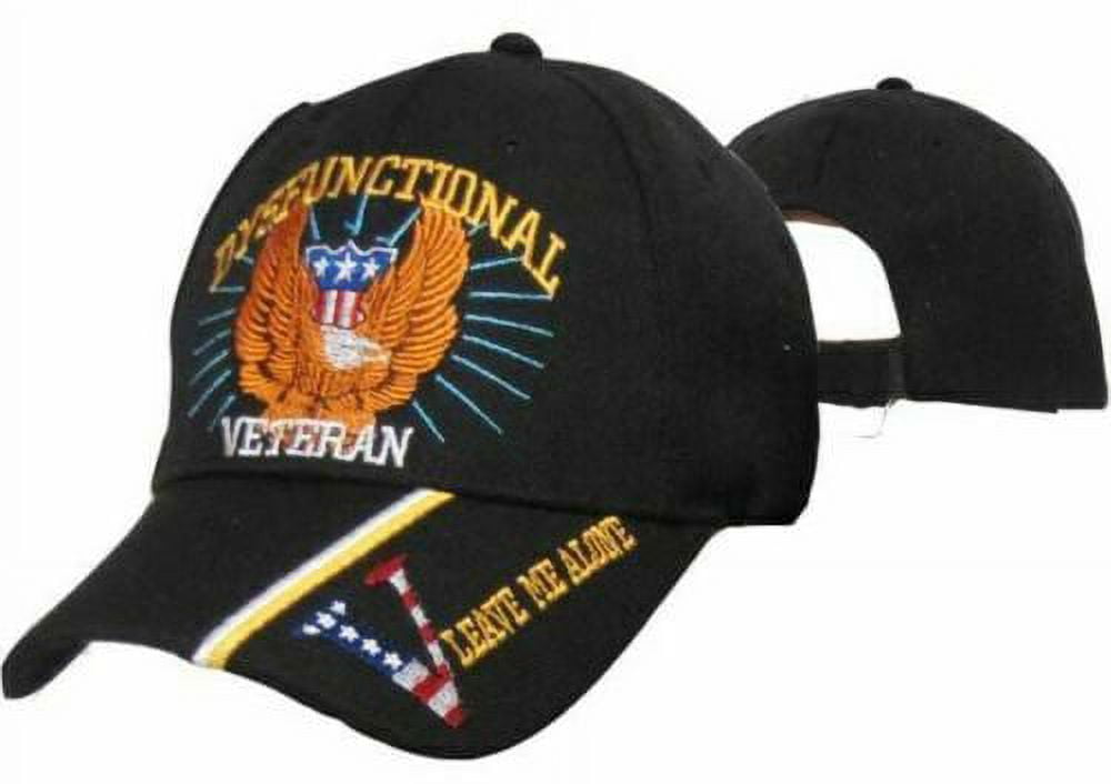 Dysfunctional Veteran Black Hat Baseball Ball Cap Military Army Navy