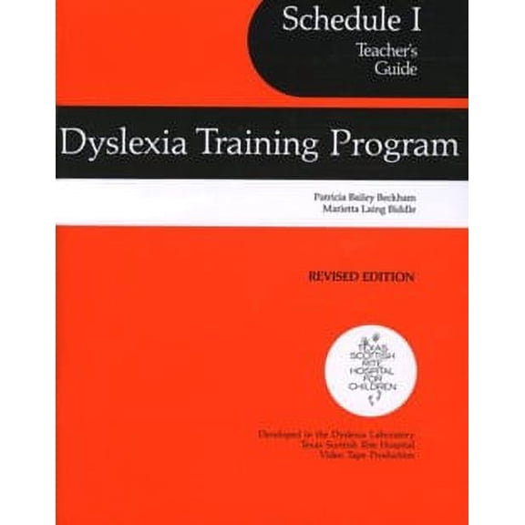 Dyslexia Schedule 1, Teacher's Guide (Homeschool Edition)