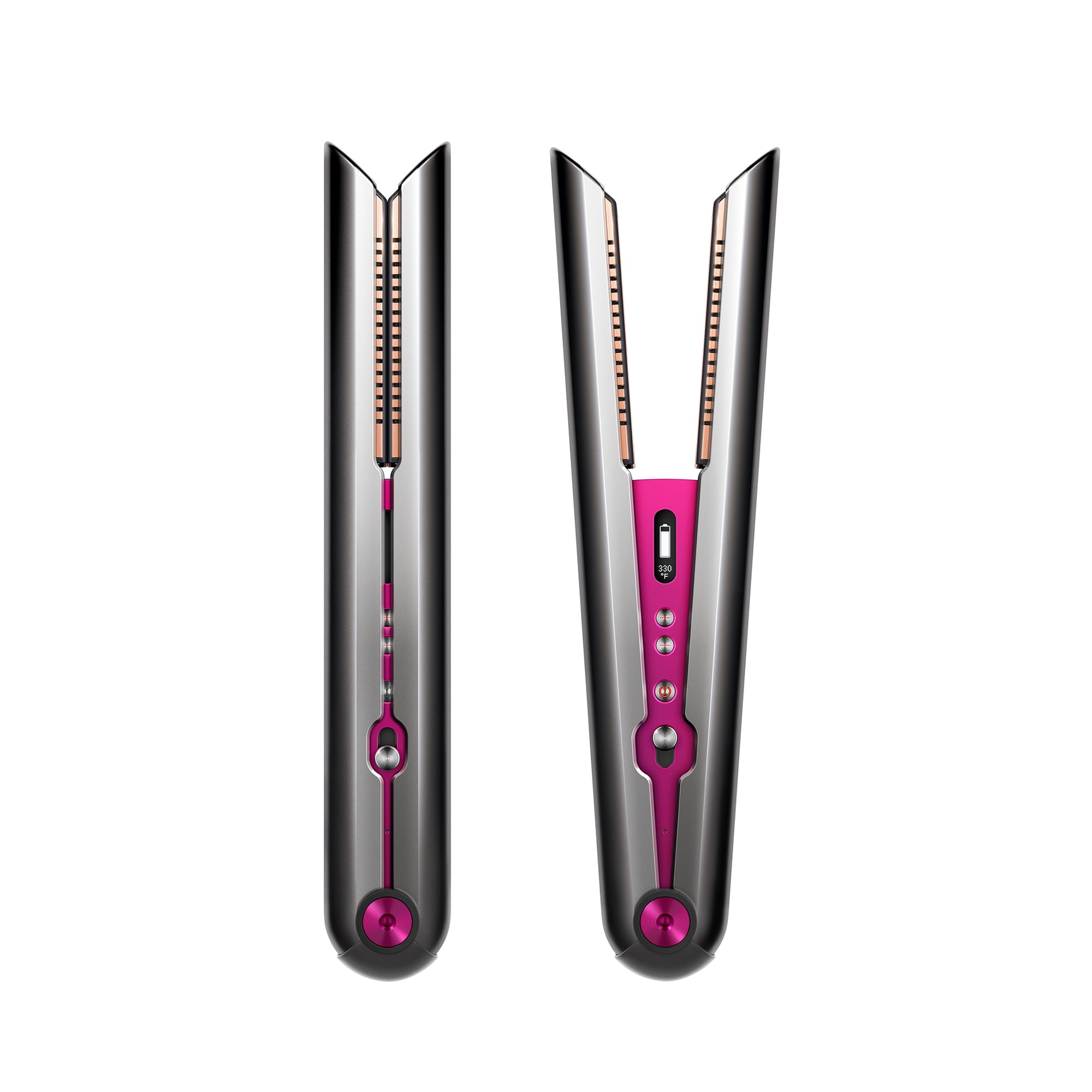 Plancha de pelo  Dyson Corrale, Sin Cable, Control inteligente del calor,  Apagado aut, Placas flexibles, 30min, OLED, 3 Temp, Fucsia