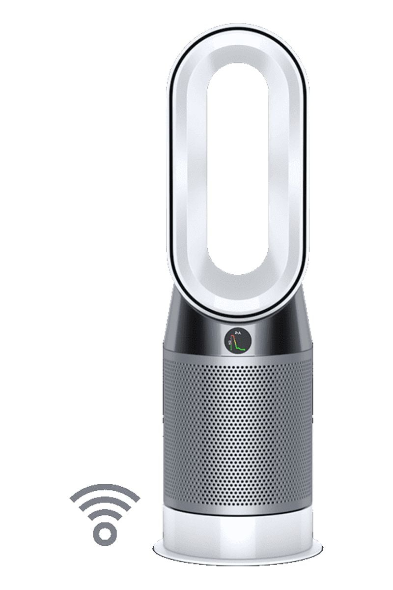 Dyson HP4A Pure Hot + Cool HEPA Air Purifier Heater + Fan - White/Silver,  Remote Control, 360° Filtration System (AB10 - Long)