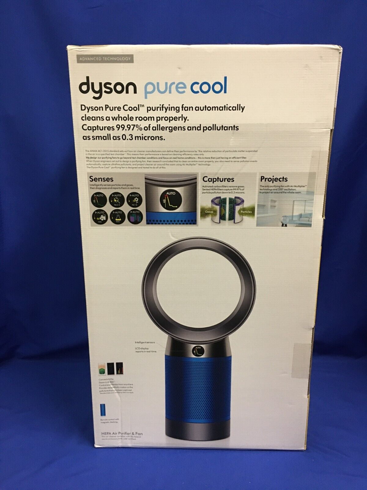 Dyson Pure Cool, DP04 HEPA Air Purifier and Fan Iron/Blue New