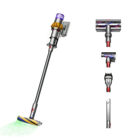 Dyson - V15 Detect Cordless Vacuum with 8 accessories - Yellow/Nickel