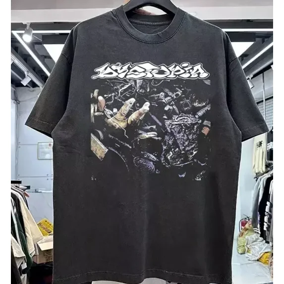 Dystopia shirt black REPRINT T-shirt size S-5XL