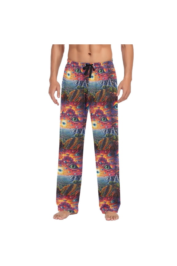 Dystopian Alien Worlds Mens Pajama Pant Sleep and Lounge Bottons with Pockets