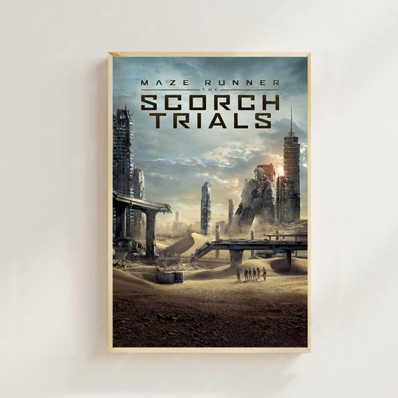 Dystopian Future Desert Wilderness Scorch Trials Outpost Lab Ruins Wall Art, Unframed Poster