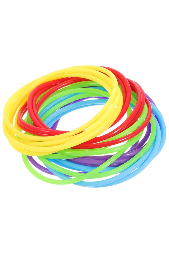80s bracelets 25pcs Silicone Bracelets Colored Jelly Bracelets Elastic Bracelet Hair Ties for Women Girls,2.17"X2.17"X0.08"