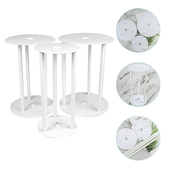 Dytern Birthday 3 Sets of Cake Support Plastic Cake Stand Birthday Cake Stand Cake Support Stand with Plate