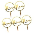 thumbnail image 1 of Dytern Birthday 5pcs MAMA Letter Design Cake Toppers Acrylic Cake Picks Creative Fruit Picks Decoration Festival Mothers Day Dessert Insert Favor(Gold), 1 of 10