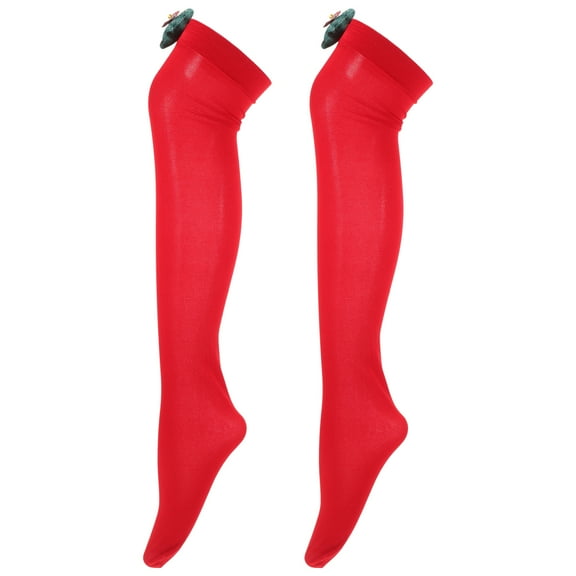 Dytern Christmas,1 Pair Xmas Thigh High Socks Women Over Knee Socks Decorative Thigh High Stockings