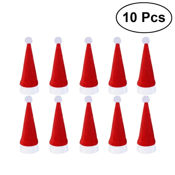 Dytern Christmas,10 Pcs 12X6CM Christmas Caps Cutlery Holder Fork Spoon Pocket Tablewear Decor Set Christmas Supplies