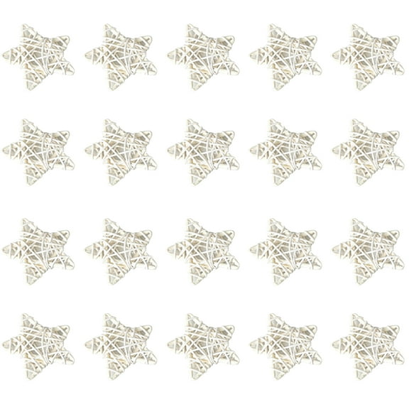 Dytern Christmas,20pcs Rattan Stars DIY Star Shaped Hanging Ornaments Home Stars Decorations