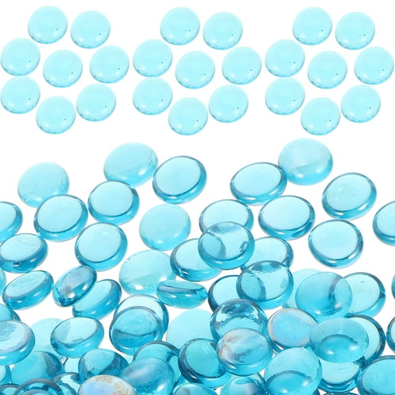 WRISTBIQUE Glass Fire Beads Flat Bead Design 1 Bag Perfect For Fireplace And Garden 1.8X0.5in