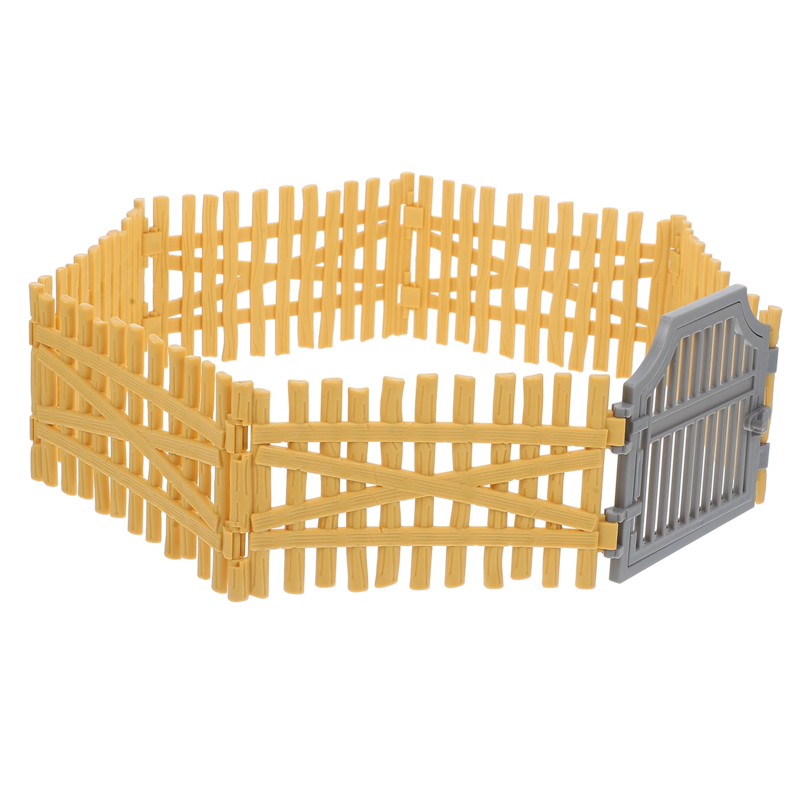 Dytern DIY 1 Set Simulation Scene Prop Farm Fence Toy Horse Fence Model ...